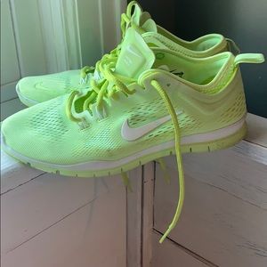 Lime green Nike Free Sneakers